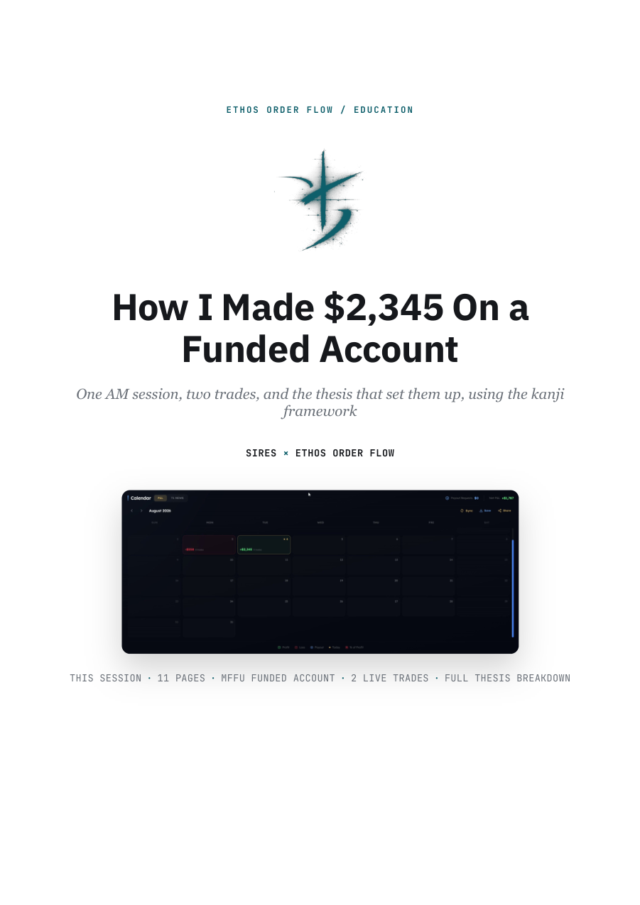 How I Made $2,345 On a Funded Account, first page