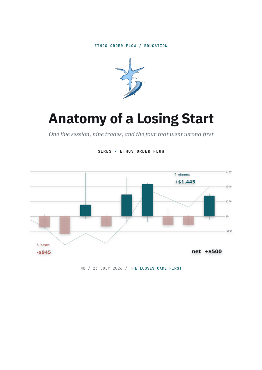 Anatomy of a Losing Start, first page