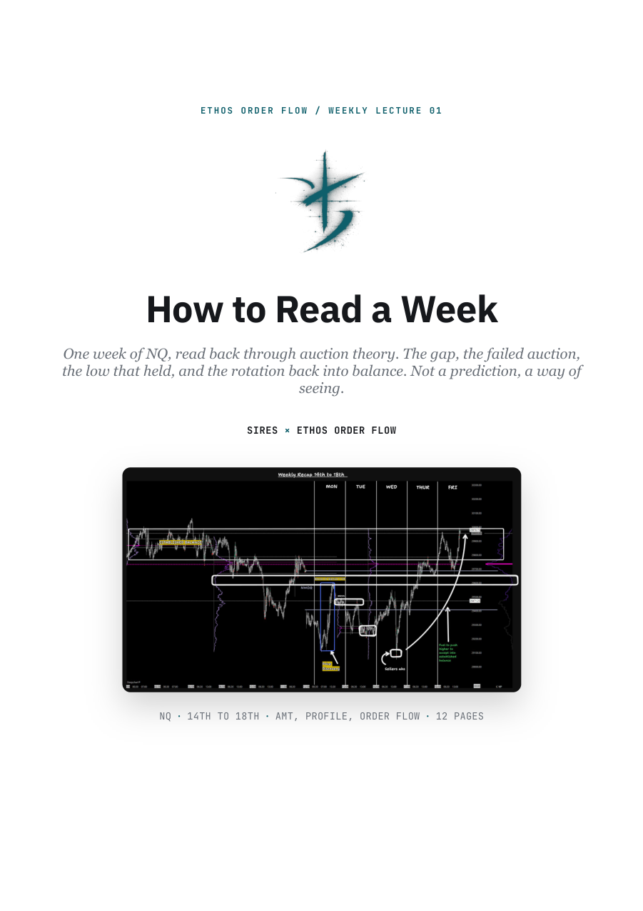 How to Read a Week, first page