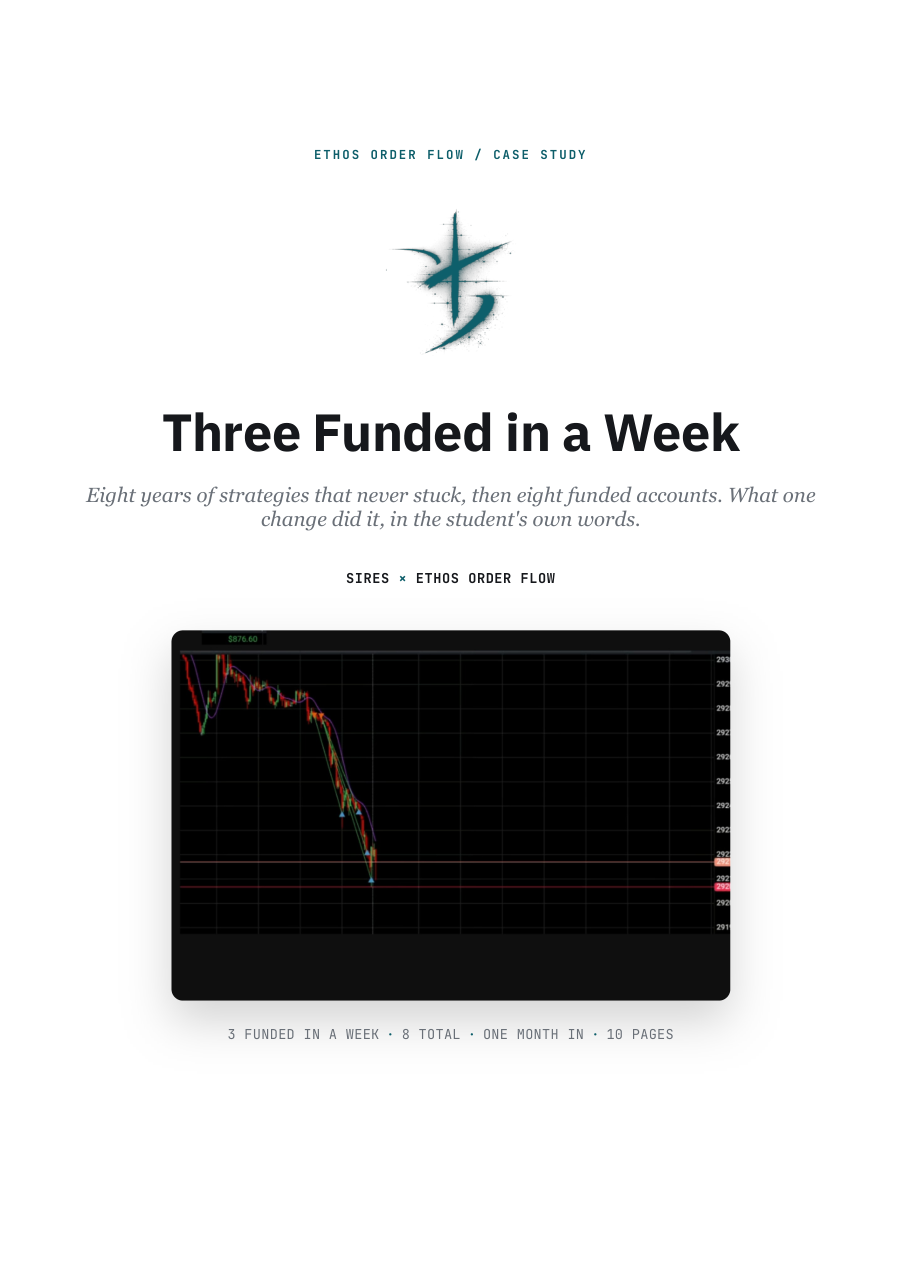 Three Funded in a Week, first page